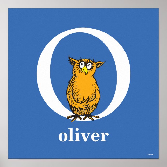 Dr. Seuss's ABC: Letter O - White | Add Your Name Poster (Front)