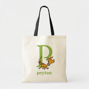 Dr. Seuss's ABC: Letter P - Green   Add Your Name Tote Bag