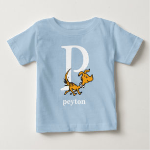 Dr. Seuss's ABC: Letter P - White Add Your Name Baby T-Shirt