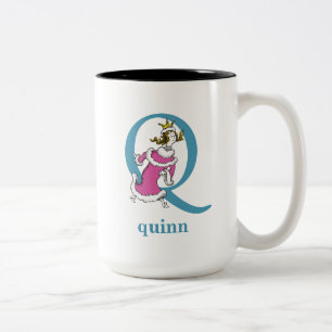 Dr. Seuss's ABC: Letter Q - Blue   Add Your Name Two-Tone Coffee Mug