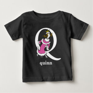 Dr. Seuss's ABC: Letter Q - White Add Your Name Baby T-Shirt