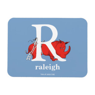 Dr. Seuss's ABC: Letter R - White   Add Your Name Magnet
