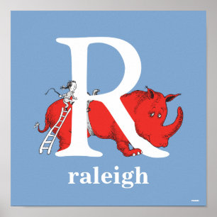 Dr. Seuss's ABC: Letter R - White Add Your Name Poster