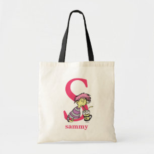 Dr. Seuss's ABC: Letter S - Pink   Add Your Name Tote Bag