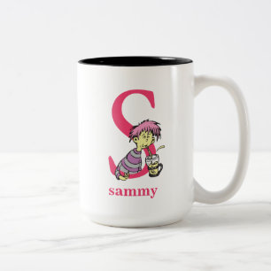Dr. Seuss's ABC: Letter S - Pink   Add Your Name Two-Tone Coffee Mug