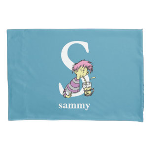 Dr. Seuss's ABC: Letter S - White   Add Your Name Pillowcase