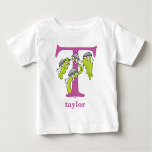 Dr. Seuss's ABC: Letter T - Purple   Add Your Name Baby T-Shirt