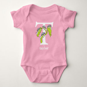 Dr. Seuss's ABC: Letter T - White Add Your Name Baby Bodysuit
