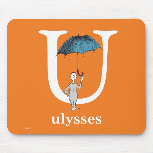 Dr. Seuss's ABC: Letter U - White | Add Your Name Mouse Mat (Front)