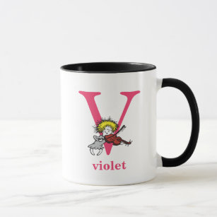 Dr. Seuss's ABC: Letter V - Pink   Add Your Name Mug