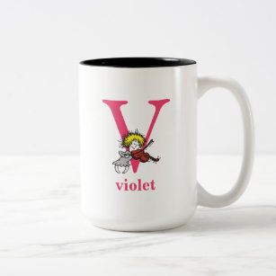 Dr. Seuss's ABC: Letter V - Pink   Add Your Name Two-Tone Coffee Mug