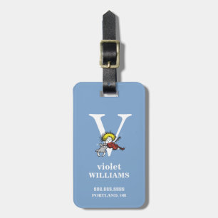 Dr. Seuss's ABC: Letter V - White Add Your Name Luggage Tag