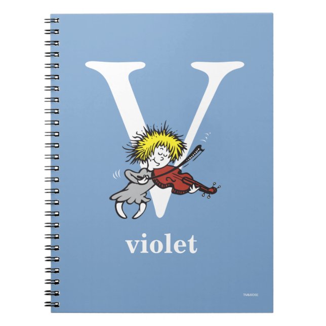 Dr. Seuss's ABC: Letter V - White | Add Your Name Notebook (Front)