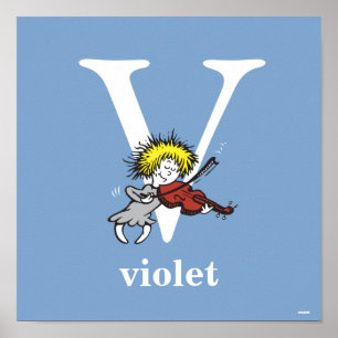 Dr. Seuss's ABC: Letter V - White   Add Your Name Poster