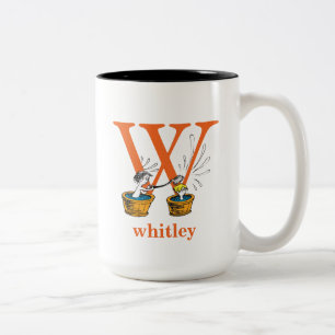 Dr. Seuss's ABC: Letter W - Orange   Add Your Name Two-Tone Coffee Mug