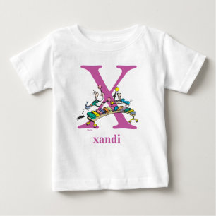 Dr. Seuss's ABC: Letter X - Purple   Add Your Name Baby T-Shirt