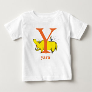 Dr. Seuss's ABC: Letter Y - Orange   Add Your Name Baby T-Shirt