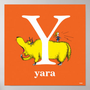 Dr. Seuss's ABC: Letter Y - White   Add Your Name Poster