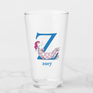 Dr. Seuss's ABC: Letter Z - Blue Add Your Name Glass