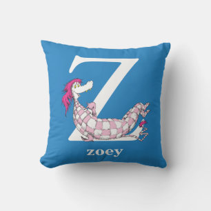 Dr. Seuss's ABC: Letter Z - White   Add Your Name Cushion