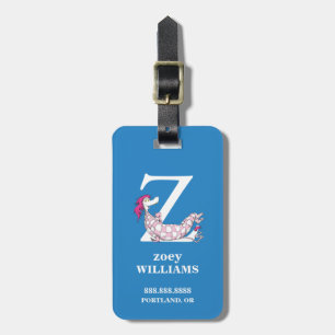 Dr. Seuss's ABC: Letter Z - White Add Your Name Luggage Tag