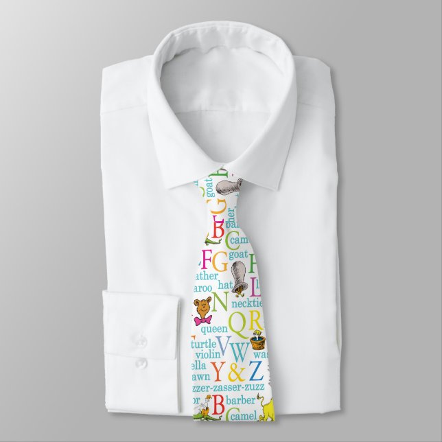 Dr. Seuss's ABC Pattern with Words Tie (Tied)