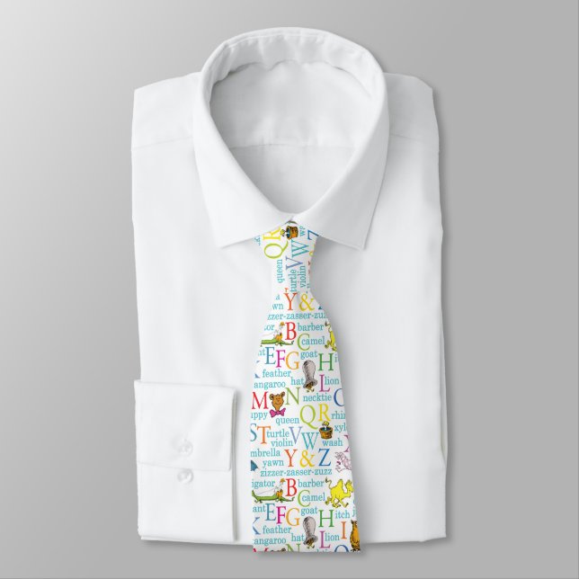 Dr. Seuss's ABC Pattern with Words Tie (Tied)