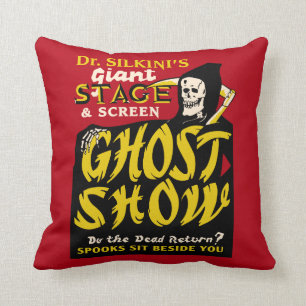 Dr Silkini Ghost Show Spook Show Cushion