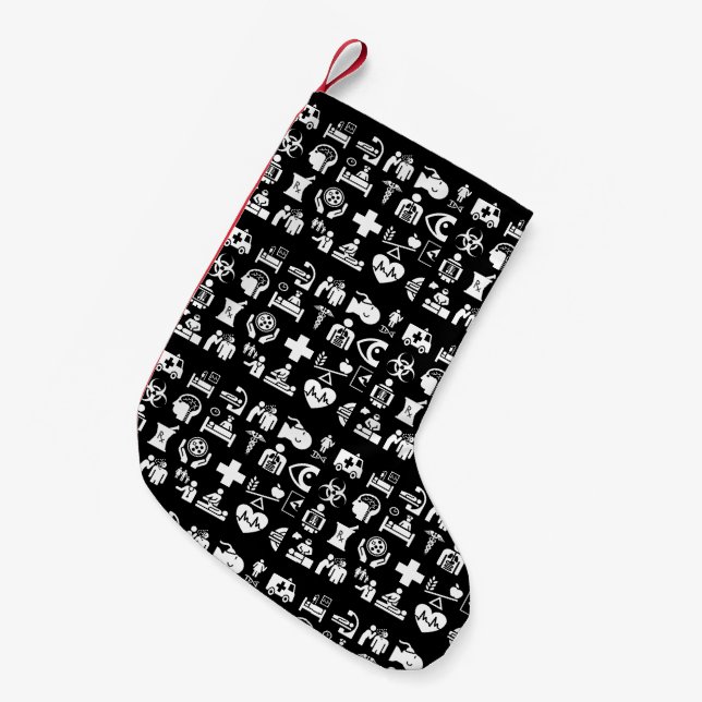 Dr. Symbols Medical Medley Small Christmas Stocking (Front (Hanging))