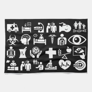 Dr. Symbols Medical Medley Tea Towel