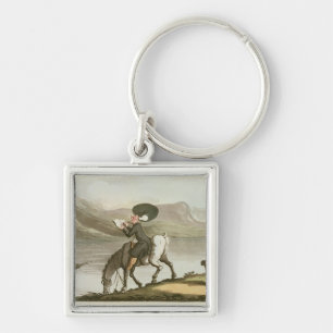 Dr. Syntax sketching the lake Key Ring