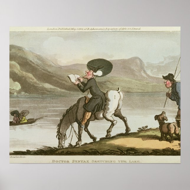 Dr. Syntax sketching the lake Poster (Front)