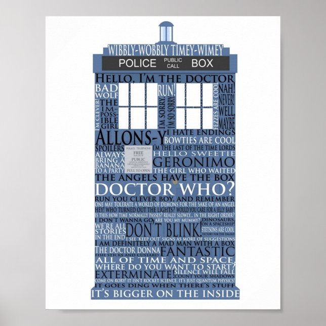 Dr Who Whovian fans Poster (Front)
