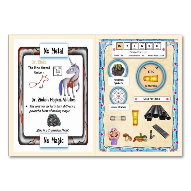 Dr. Zinko - Zinc Horn Unicorn Trading Card (Front)