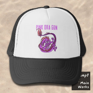 Dra Gon - Pink Dragon Comic style Trucker Hat