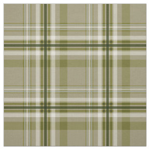 drab olive beige plaid fabric