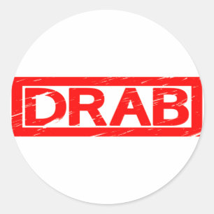 Drab Stamp Classic Round Sticker
