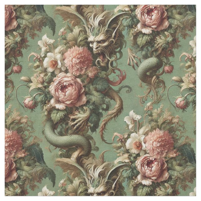 Drac’s Finery – Gothic Classic Tile Fabric (Close Up)