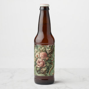 Drac’s Finery – Gothic Dragon Floral Beer Bottle Label