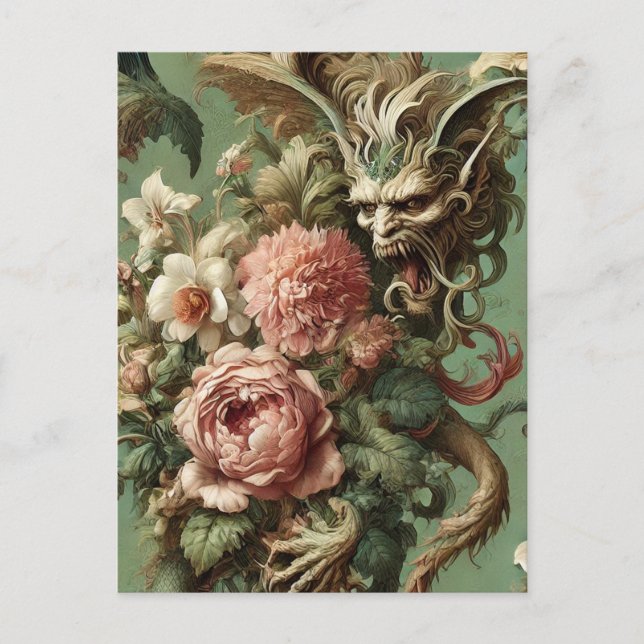 Drac’s Finery – Gothic Victorian Holiday Postcard (Front)