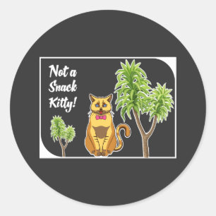 Dracaena Toxic To Cats Warning Art Classic Round Sticker