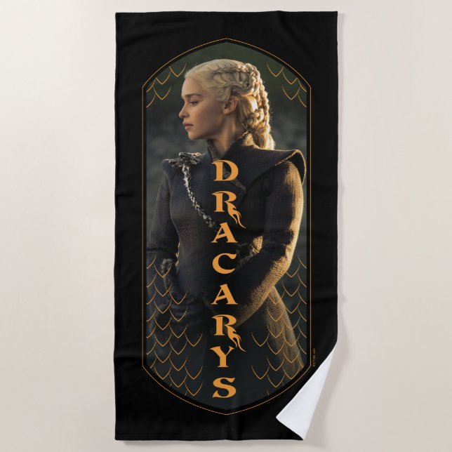 "Dracarys" Daenerys Targaryen Graphic Beach Towel (Front)