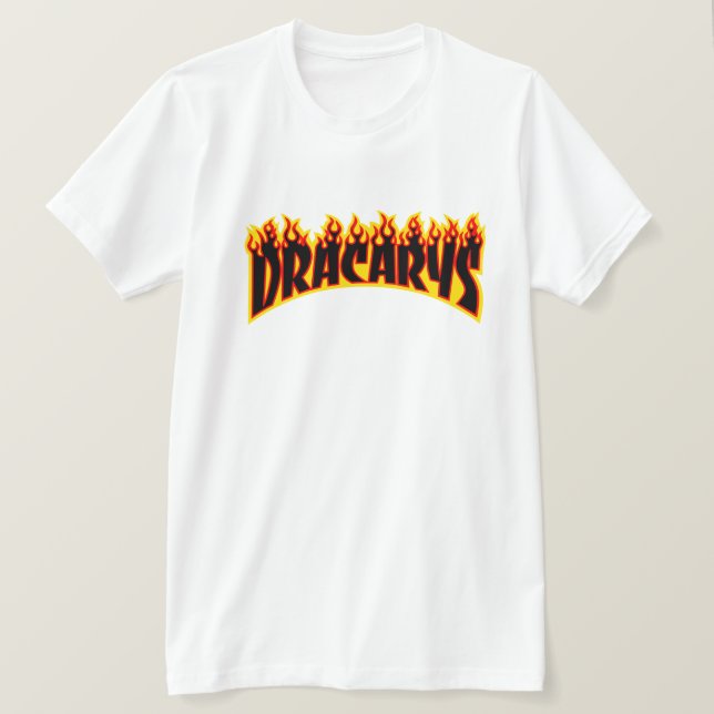 Dracarys - Thrasher Flame Parody T-Shirt (Design Front)