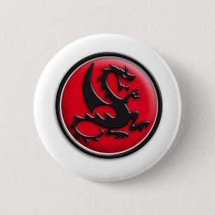 Drachen rot 6 cm round badge