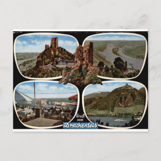 Drachenfels Rhine Castle Vintage Multiview Postcard