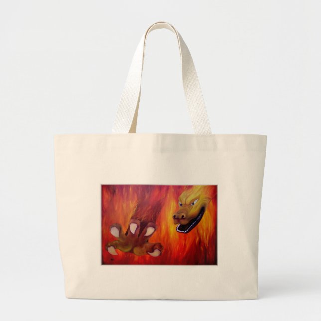 Drachenkralle - Red Dragon Large Tote Bag (Front)