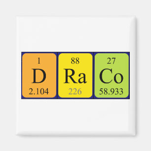 Draco periodic table name magnet