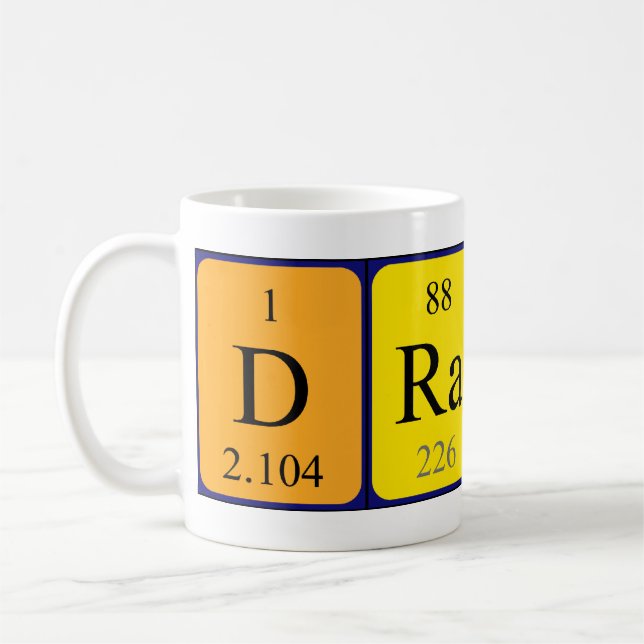 Draco periodic table name mug (Left)