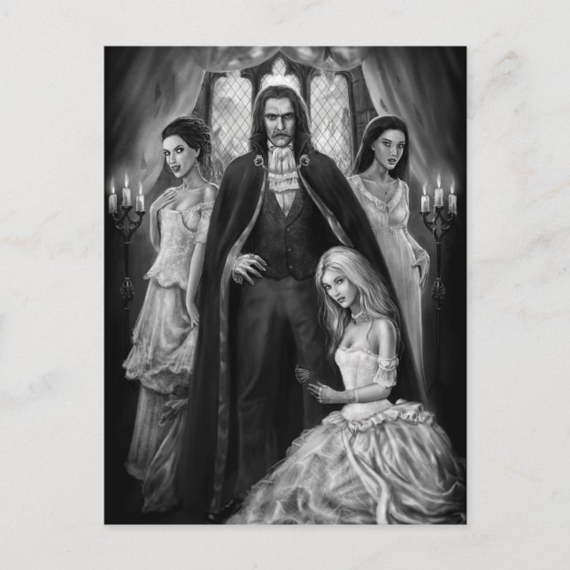 Dracula and his Ladies Postcard (Front)