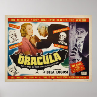 Dracula  Bela Lugosi  Horror Movie 1951 Print